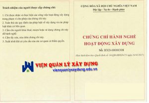 chứng chỉ hành nghề thiết kế điện công trình