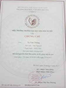 Lớp học cấp chứng chỉ tu bổ di tích tại Hà Nội