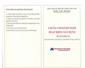 noi dung chung chi hanh nghe thiet ke cong trinh