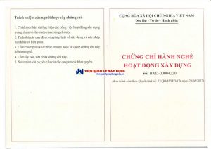 chung chi hanh nghe thiet ke co dien cong trinh