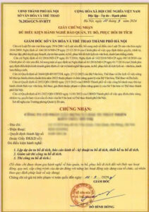 giay chung nhan du dieu kien hanh nghe bao quan tu bo phuc hoi di tich vienqlxd