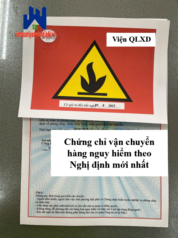 chung chi van chuyen hang nguye hiem theo nghi dinh moi nhat