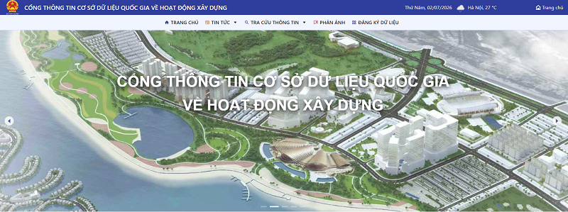 Đăng tải công khai thông tin năng lực hoạt động xây dựng lên website Bộ Xây Dựng 1